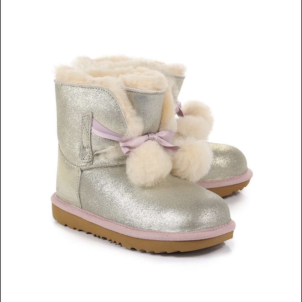 Brand New, size 12 Toddler Girl UGG Metallic Gold